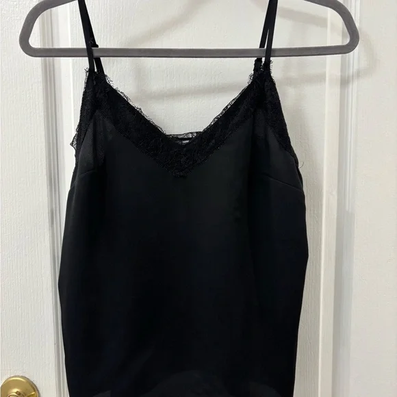 Topshop Black Lace Detail Cami Camisole Top - Picture 1 of 10